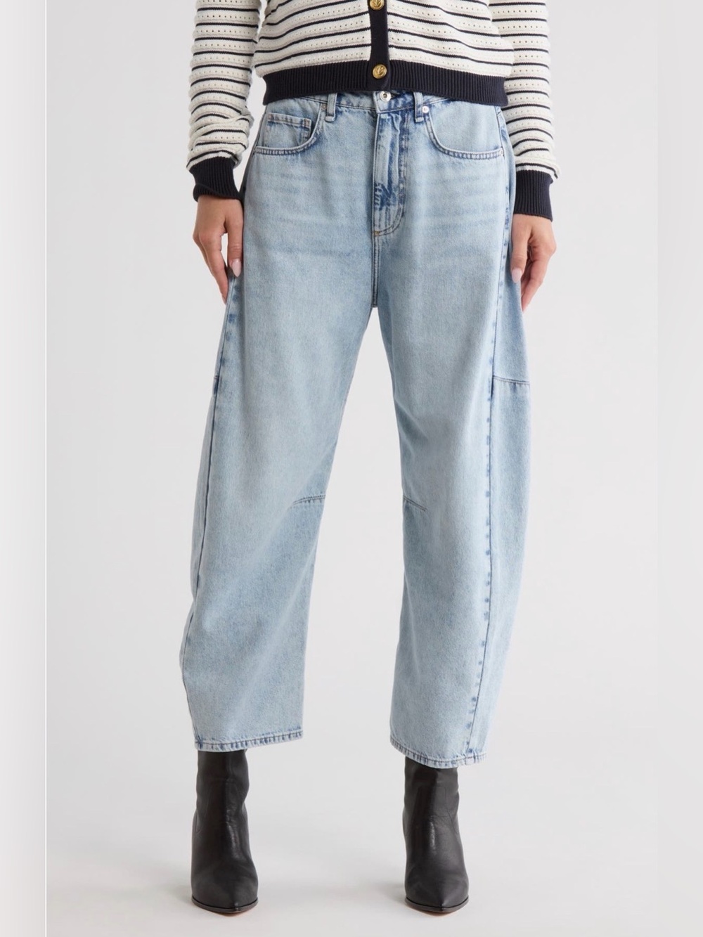 Rag & Bone Chase Super High Waist Crop Barrel Jeans